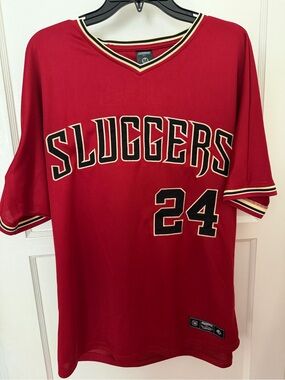 Sluggers Hit Juiced #24 Baseball Jersey - Maroon Size Medium